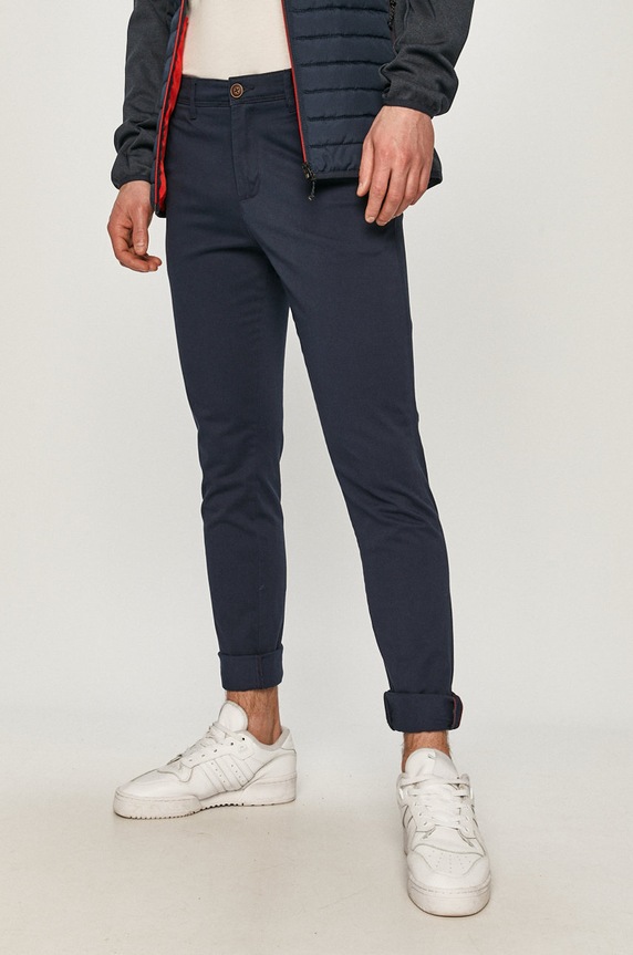 Nohavice Jack & Jones chinos tmavomodrá 12150148