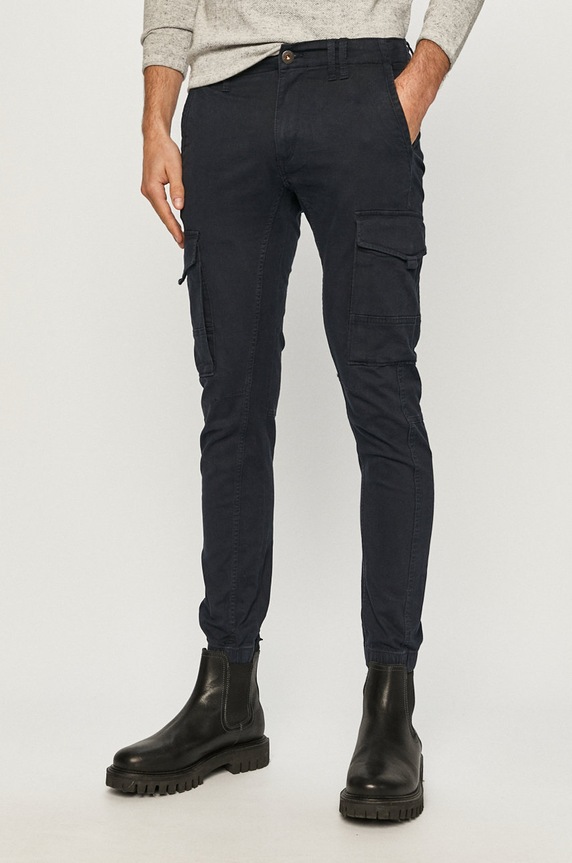 Hlače Jack & Jones s elastinom mornarsko plava 12169582