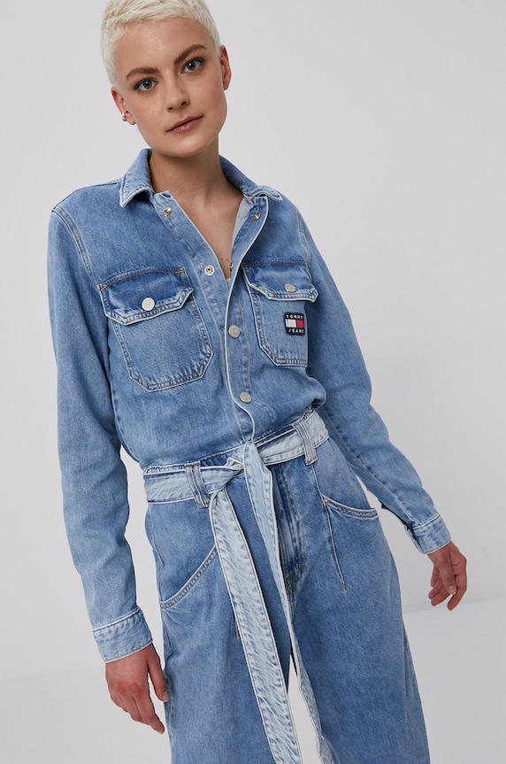 Tommy Jeans Kombinezon jeansowy DW0DW10106.4891 DW0DW10106.4891 niebieski SS21