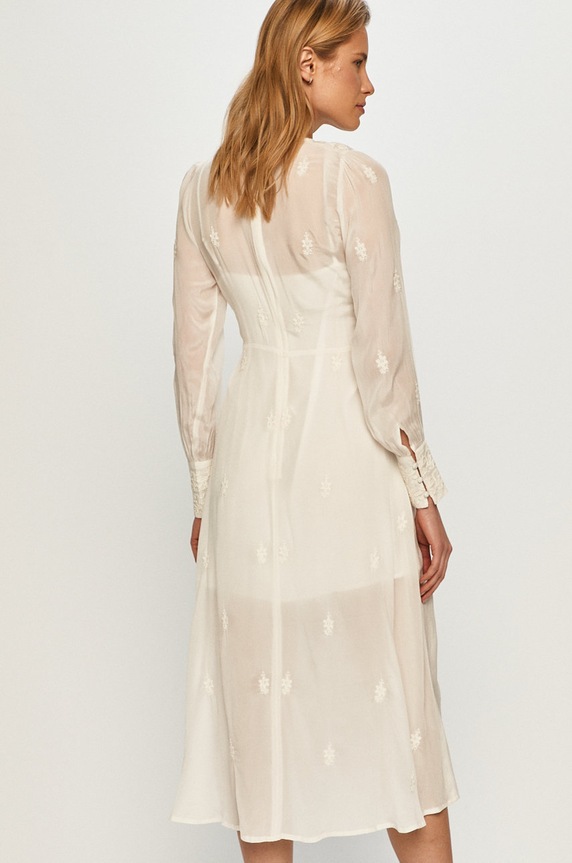 Oblečení The Kooples - Šaty FROB22000K béžová