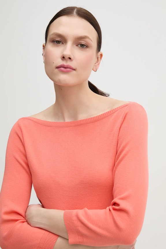United Colors of Benetton sweter pomarańczowy 1091D1M09