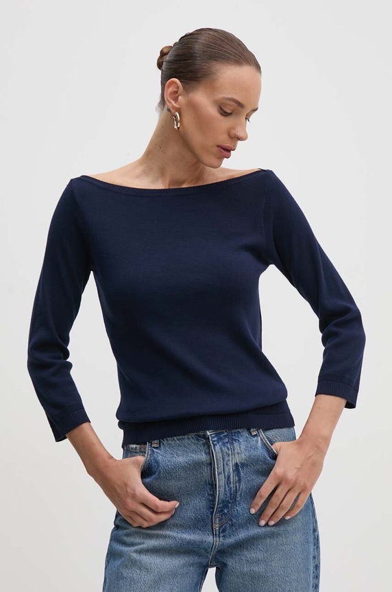 United Colors of Benetton pulover subtiri bleumarin 1091D1M09