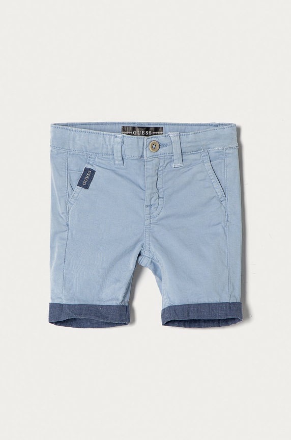 Guess Szorty dziecięce bawełna niebieski N1RD04.WD3T0