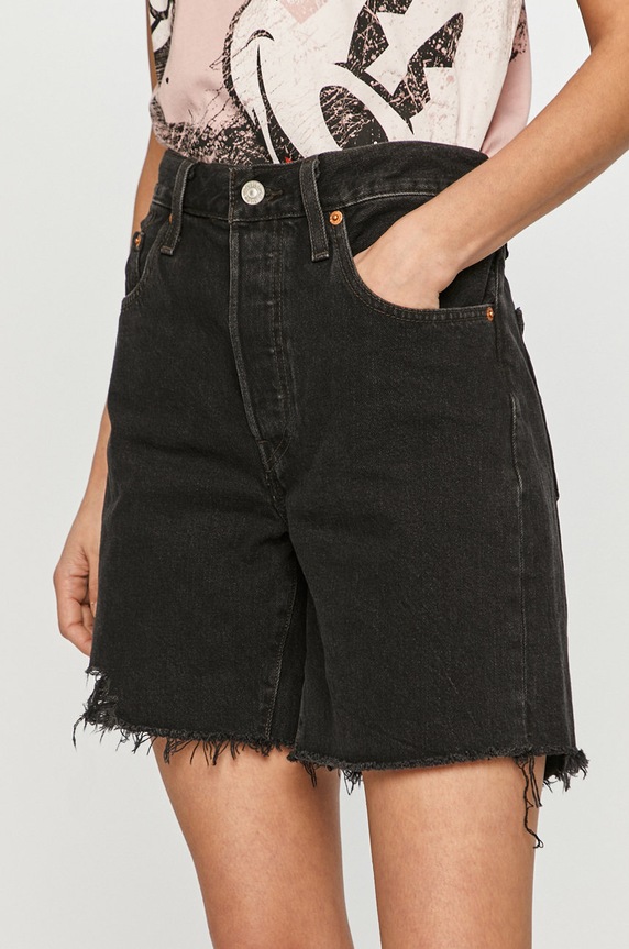 Σορτς Levi's βαμβάκι μαύρο 85833.0016