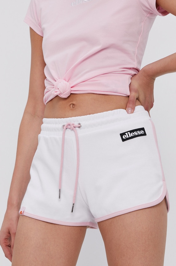 Kratke hlače Ellesse pletivo bijela SGJ11886