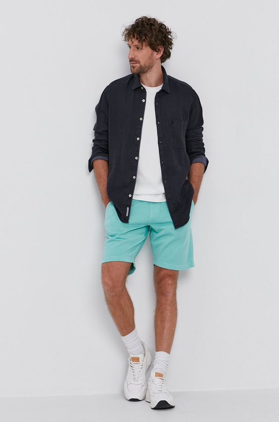 Marc O'Polo - Szorty 123410017012 zielony SS21