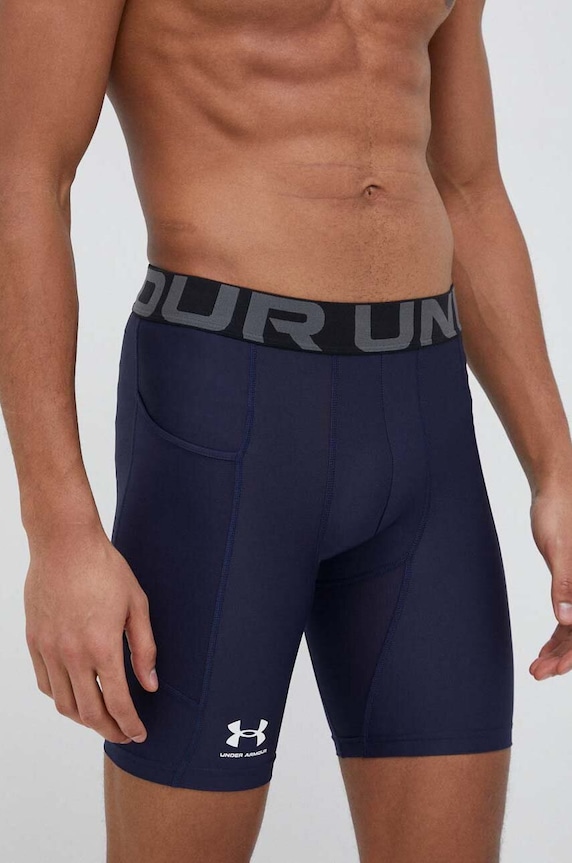 Under Armour edzős rövidnadrág elasztánnal sötétkék 1361596