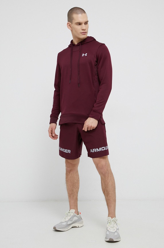 Under Armour - Kraťasy 1361433 1361433 burgundské AW22