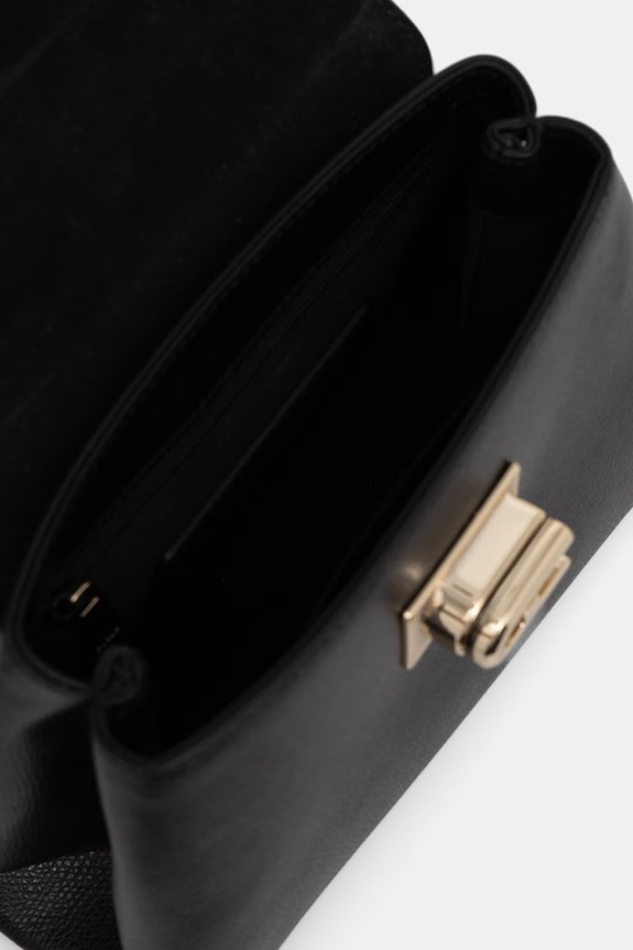 Furla geantă crossbody pentru femei din piele 1927 Mini Top Handle WB00109.ARE000.O6000 negru