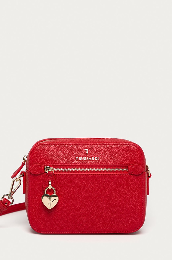 Kabelka Trussardi imitácia kože červená 75B01083.9Y099993