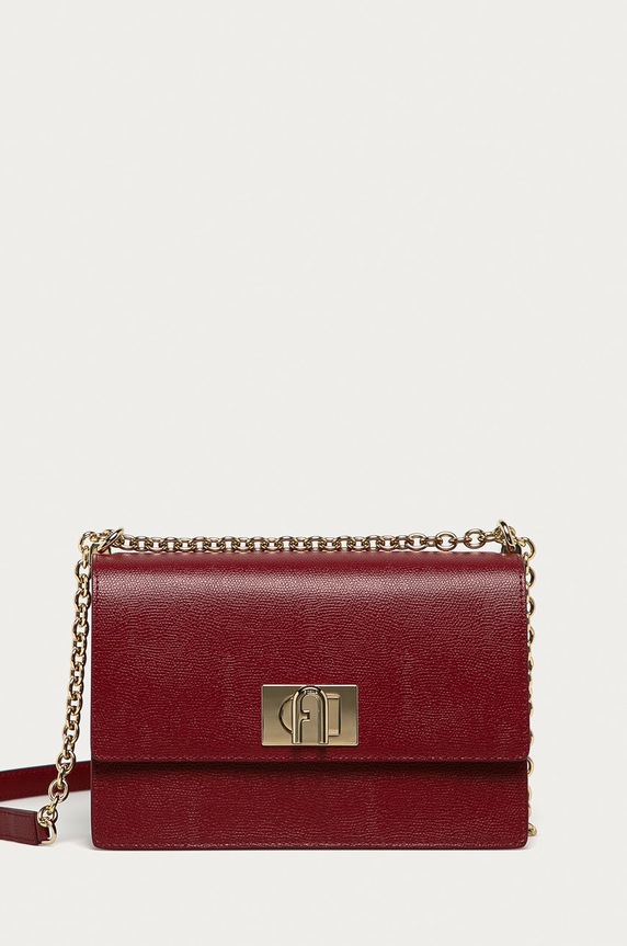 Furla - Poseta de piele 1927 uni burgundia BAFIACO.ARE000.CGQ00