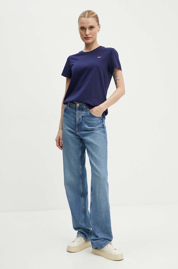 Levi's - T-shirt bawełna granatowy 39185.0129