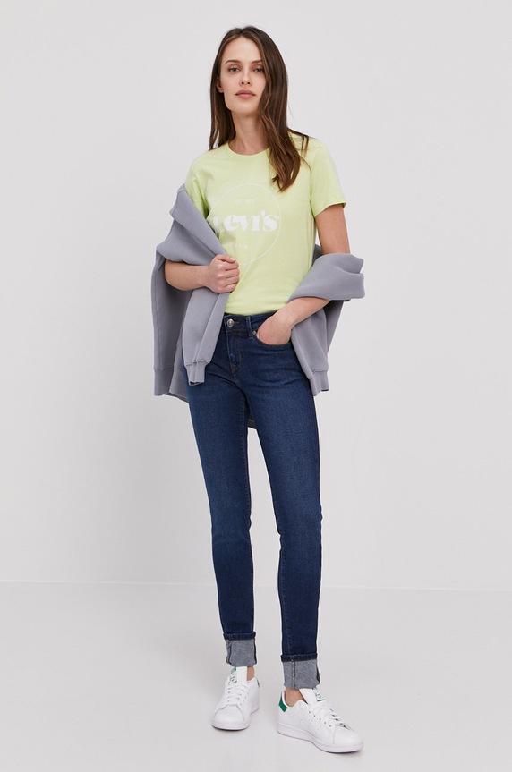 Levi's T-shirt 17369.1296 zielony SS21