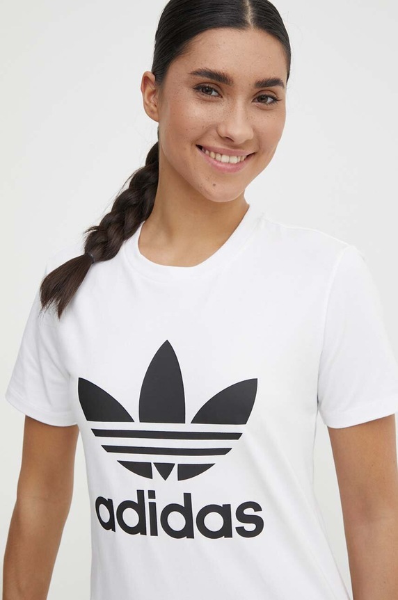 adidas Originals - T-shirt GN2899 z elastanem biały GN2899