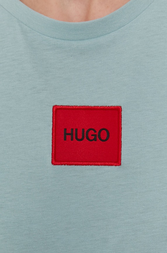 Bavlnené tričko Hugo 50456008 zelená