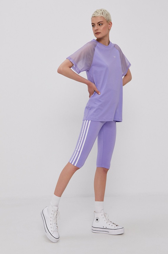 adidas Originals T-shirt GN8075 GN8075 fioletowy SS21