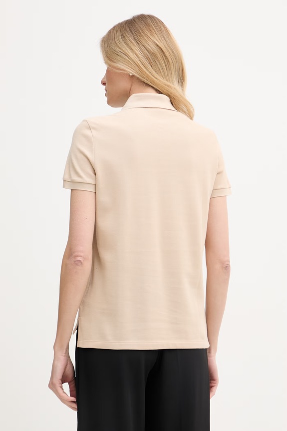 Odzież Lacoste polo damskie bawełniane PF7839 beżowy