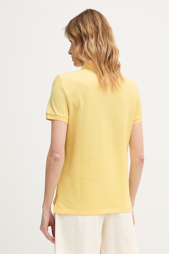 Odzież Lacoste polo damskie bawełniane PF7839 żółty