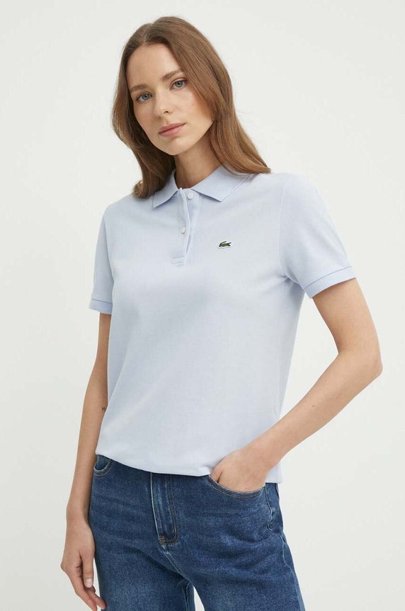 Lacoste polo de damă din bumbac bumbac albastru PF7839