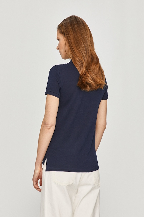 Odzież Lacoste polo damskie bawełniane PF7839 granatowy