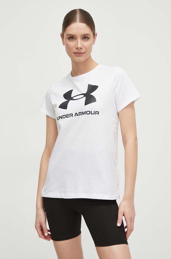 Tričko Under Armour kulatý bílá 1356305