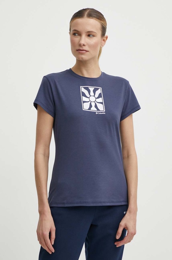 Columbia sportos póló Sun Trek sötétkék 1931753