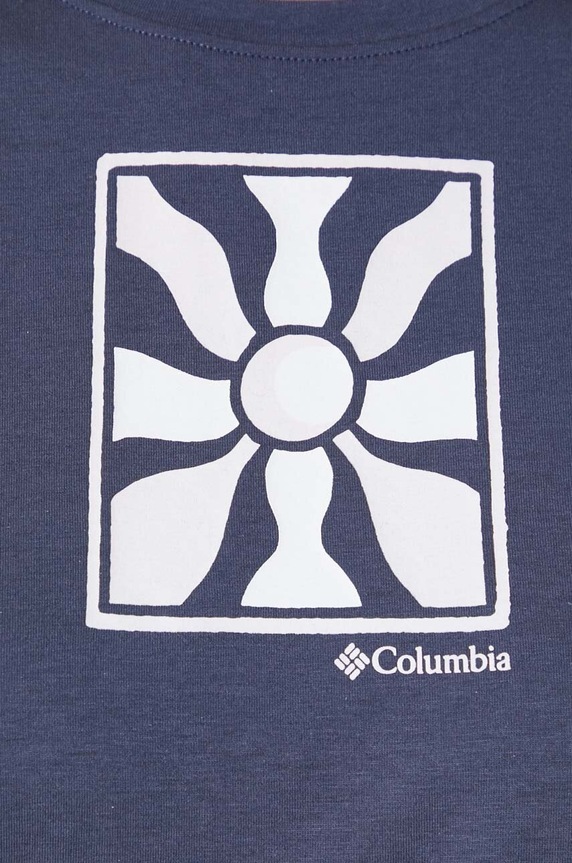 Columbia maglietta sportiva Sun Trek 1931753 blu navy