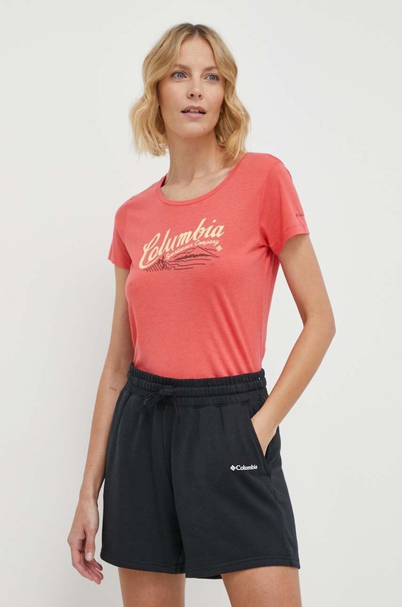 Columbia t-shirt Daisy Days nyomtatásos piros 1934592