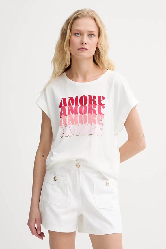 Morgan majica kratkih rukava bijela DAMOR