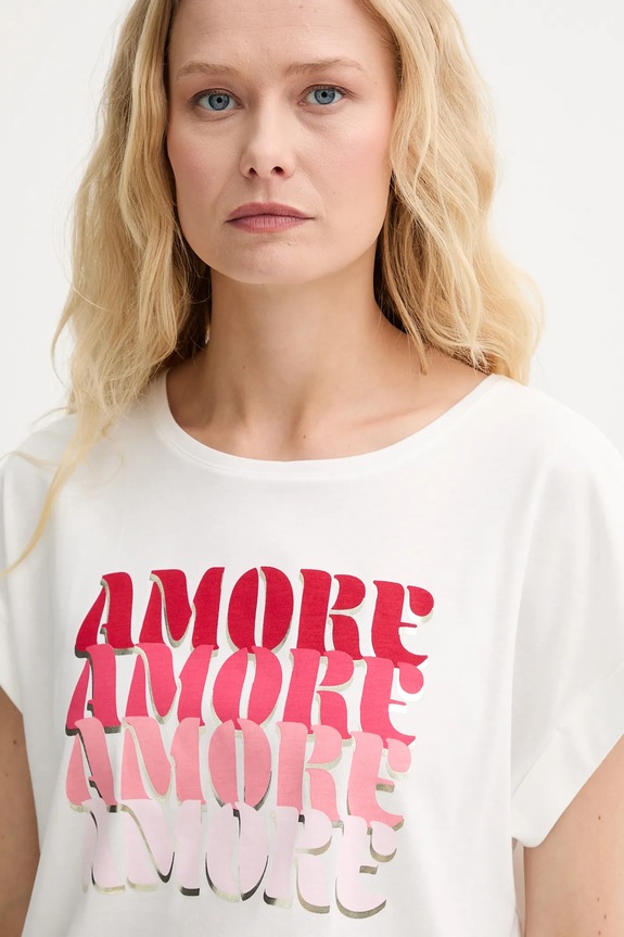 Morgan majica kratkih rukava bijela DAMOR