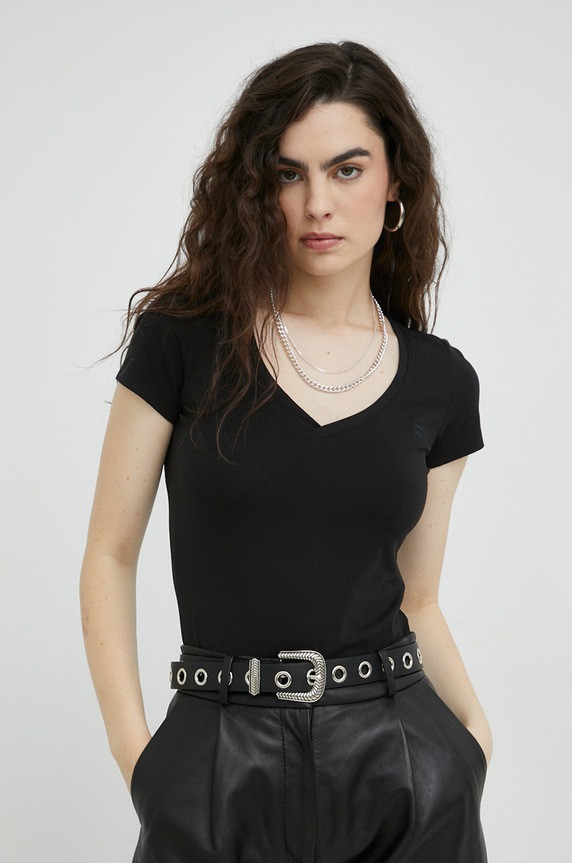 G-Star t-shirt szpic czarny D07211.3310