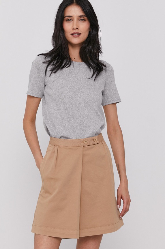Тениска United Colors of Benetton памук сив 3GA2E16A0.501