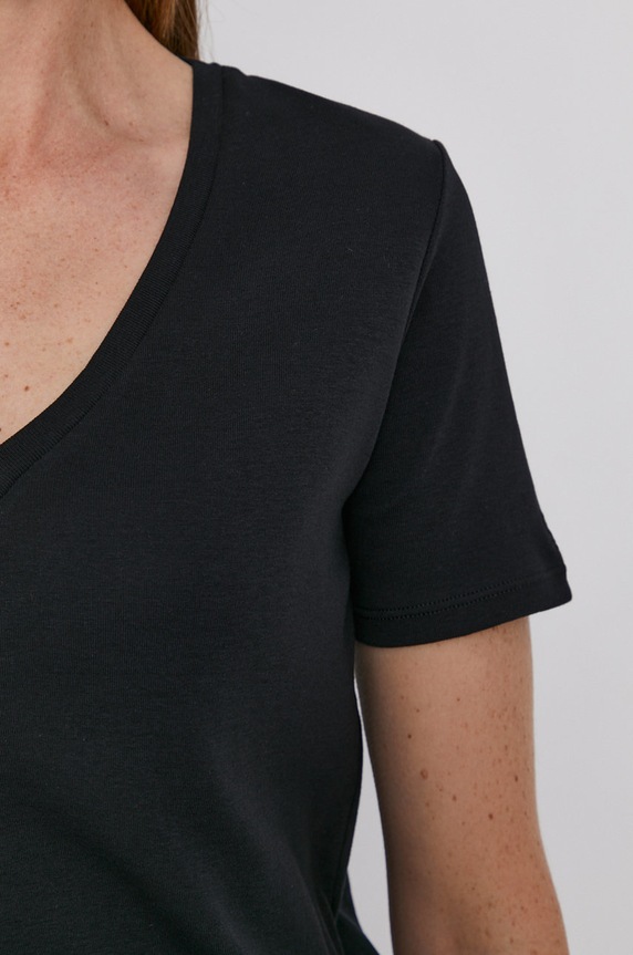 United Colors of Benetton T-shirt bawełniany 3GA2E4230.100 czarny