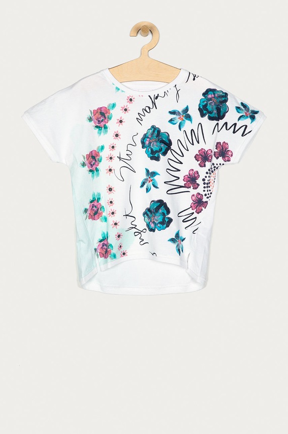 Desigual T-shirt dziecięcy 21SGTK02 nadruk biały 21SGTK02