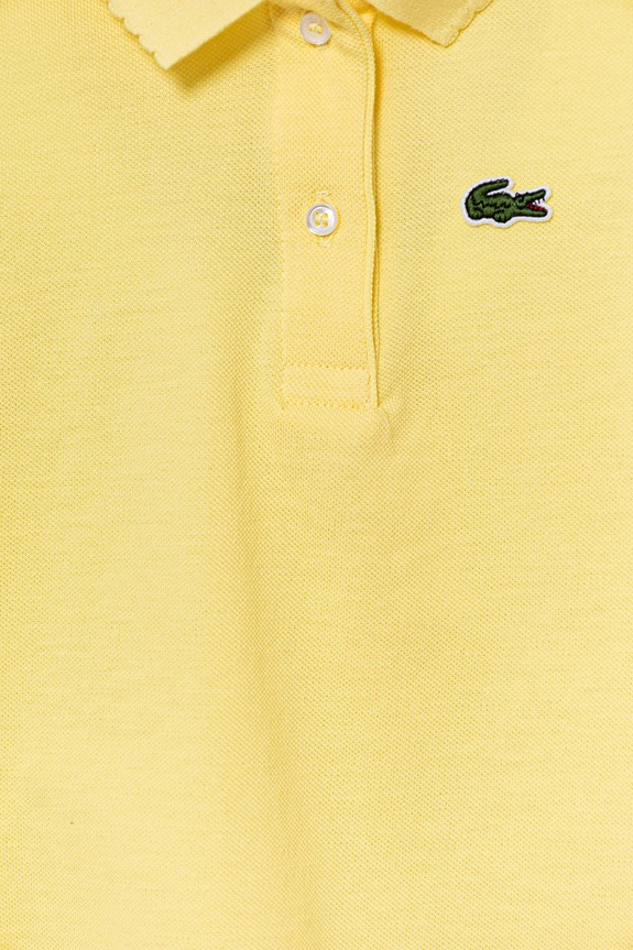 Dziewczynka Lacoste polo bawełniane dziecięce PJ3594 żółty