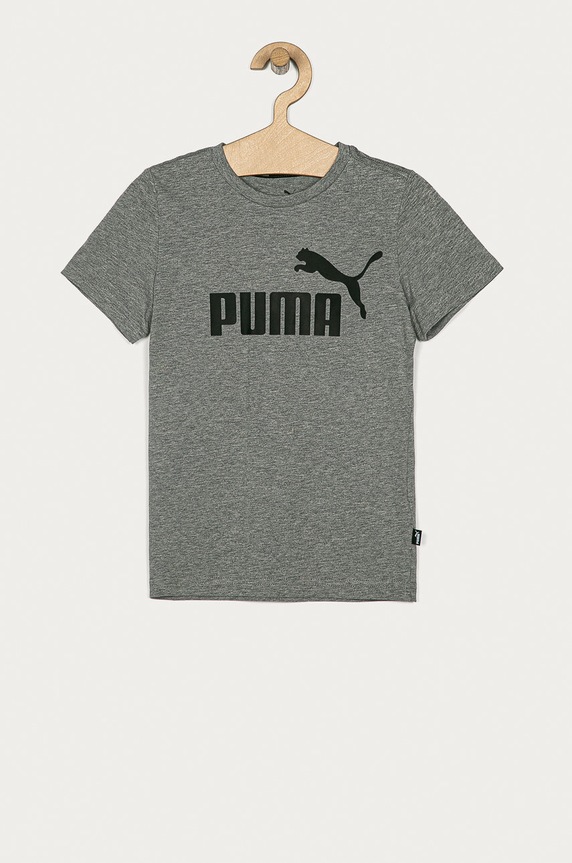Detské bavlnené tričko Puma bavlna sivá 586960