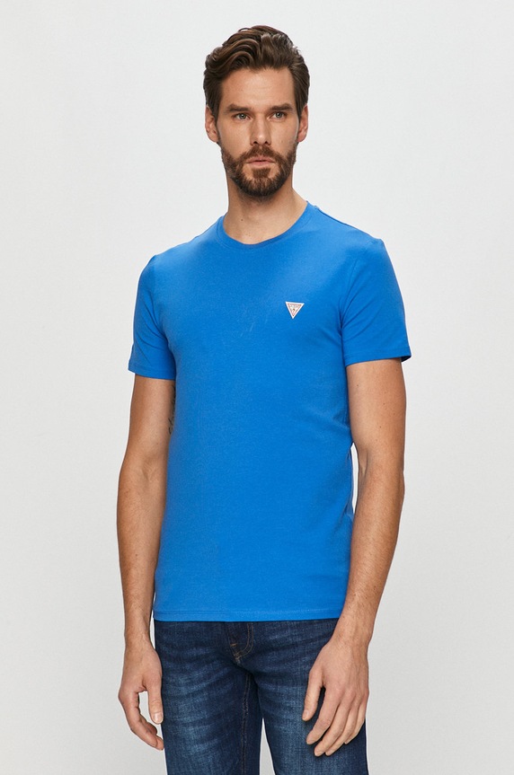 Tričko Guess s elastanem modrá M1RI24.J1311