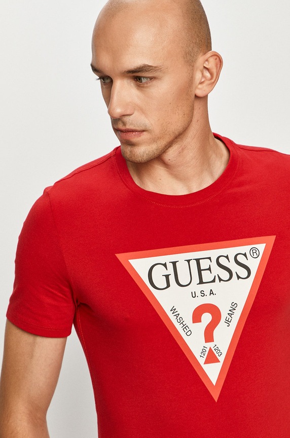 Guess - Tričko červená M1RI71.I3Z11