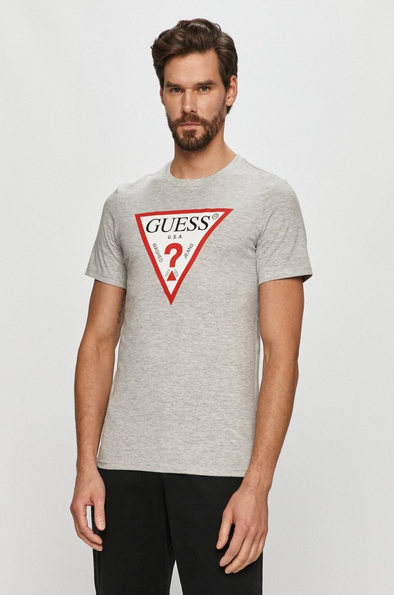 Guess - T-shirt M1RI71.I3Z11 nadruk szary M1RI71.I3Z11