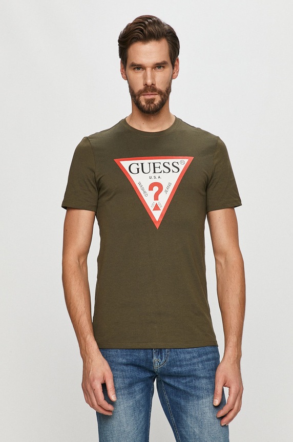 Guess - T-shirt M1RI71.I3Z11 nadruk zielony M1RI71.I3Z11