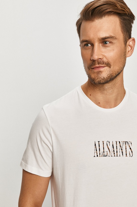 AllSaints - Tricou alb MG084T
