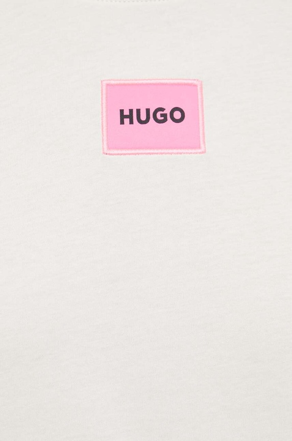 HUGO basic tričko pánske bavlnené Diragolino212 béžová 50447978