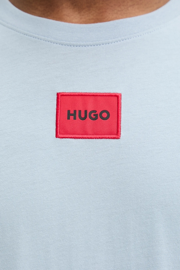 HUGO basic tričko pánske bavlnené Diragolino212 modrá 50447978
