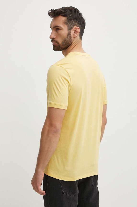 HUGO T-shirt basic męski bawełniany Diragolino212 50447978 żółty AA00