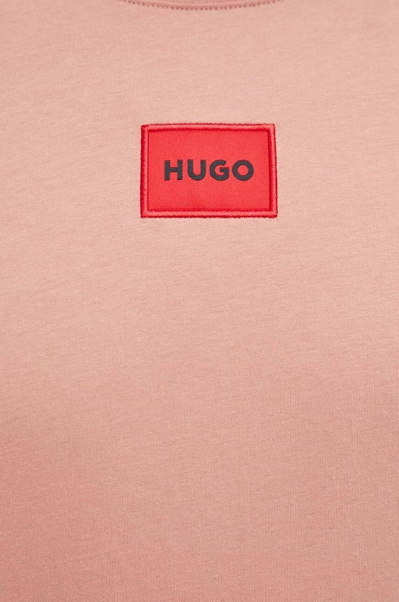 HUGO basic tričko pánské bavlněné Diragolino212 růžová 50447978