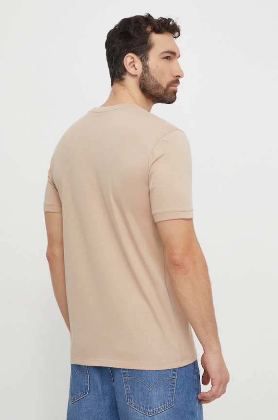 HUGO βασικό t-shirt ανδρικό βαμβακερό Diragolino212 50447978 μπεζ AA00