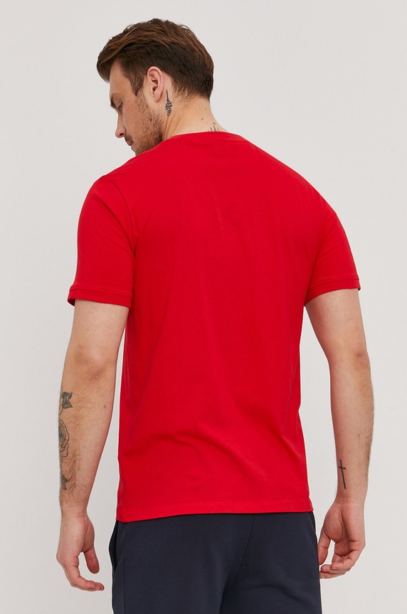 Odzież HUGO T-shirt basic męski bawełniany Diragolino212 50447978 czerwony