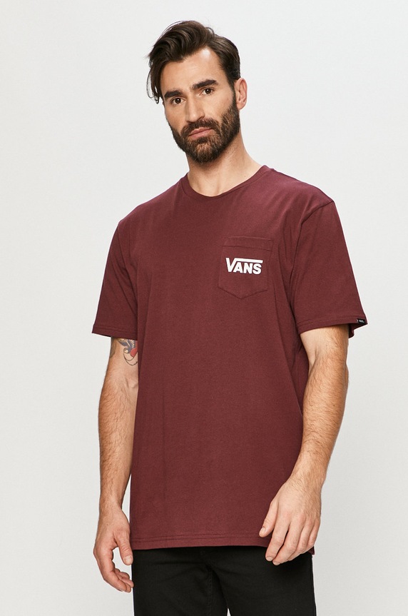 Vans - T-shirt nadruk fioletowy VN0A2YQVK1O1