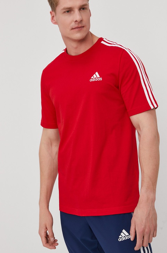 Tričko adidas GL3736 bavlna červená GL3736