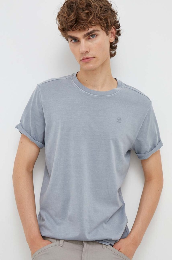 G-Star t-shirt męski bawełniany Lash bawełna szary D16396.2653